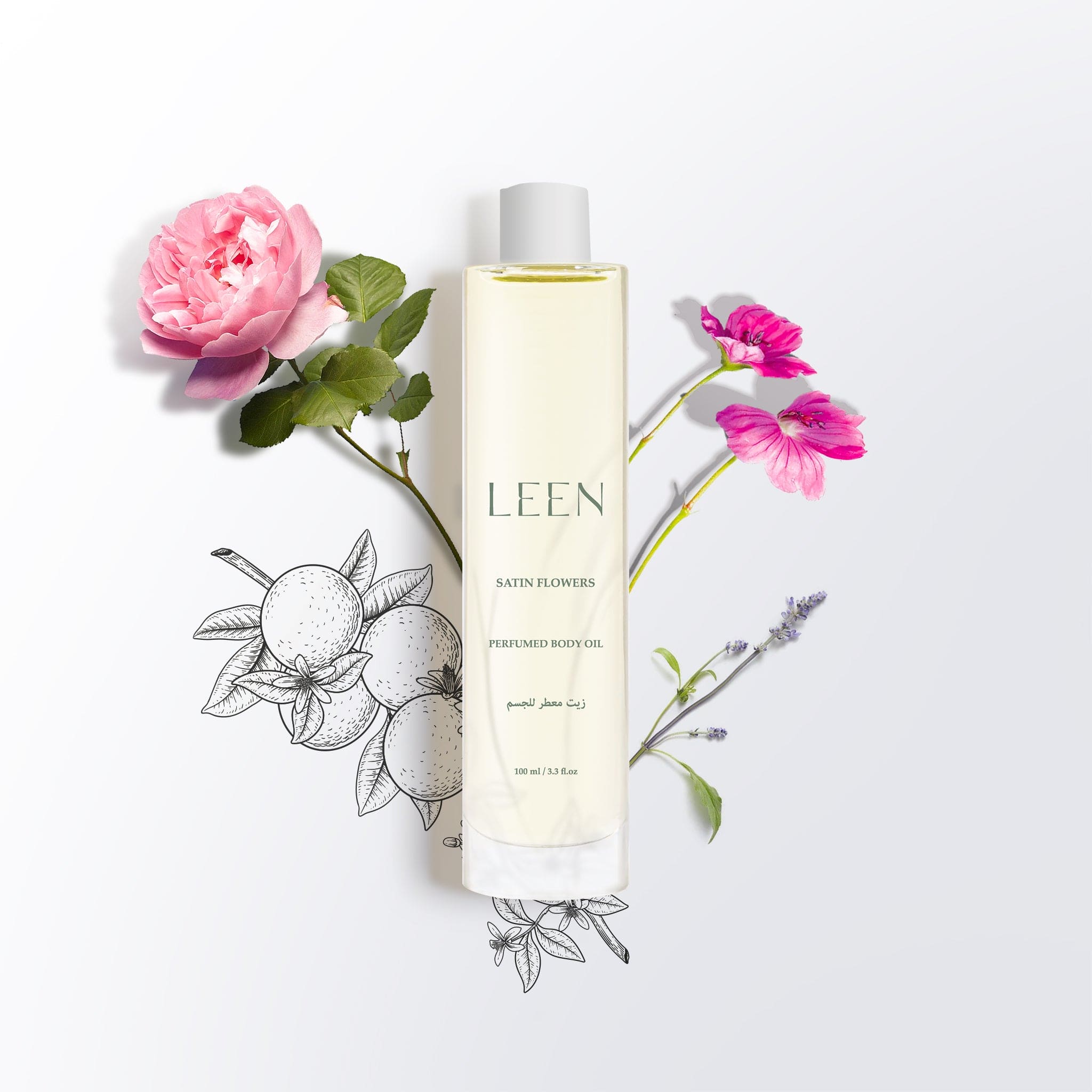 LEEN- Satin Flowers  لين ساتن فلاورز